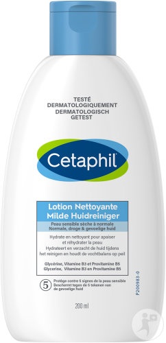 Cetaphil Loțiune De Curățare Pentru Piele Sensibilă Uscată Până La Normală Față Și Corp 200ml