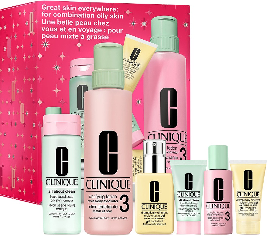 Clinique Set Great Skin Everywhere Pentru Ten Mixt Gras 6 Produse