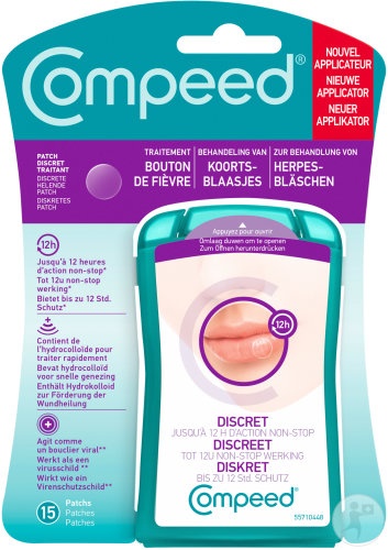 Compeed Plasturi Invizibili Pentru Herpes Cu Aplicator 15 Bucăți