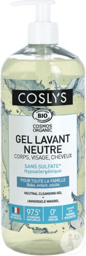 Coslys Gel De Spălare Organic Pentru Corp/Față/Păr Flacon 1l