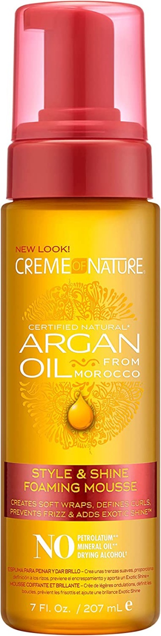 Crème Of Nature Spumă De Styling Cu Ulei De Argan Marocan Flacon Cu Pompă 200ml