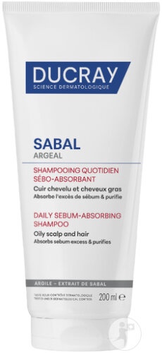 Ducray Sabal Argeal Șampon Reglare Sebum Păr Gras 200ml