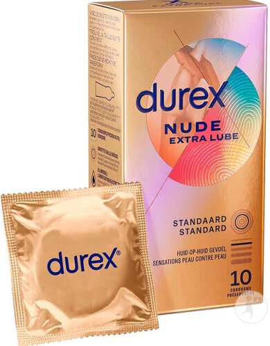 Durex Nude Extra Lube Prezervative Piele Pe Piele 10 Bucăți