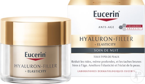 Eucerin Hyaluron-Filler + Elasticity Cremă De Noapte Anti-Age Toate Tipurile De Piele 50ml