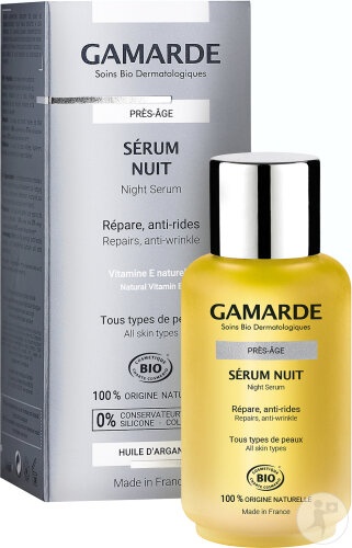 Gamarde Près-Âge Ser De Noapte Pentru Toate Tipurile De Piele Bio 30ml