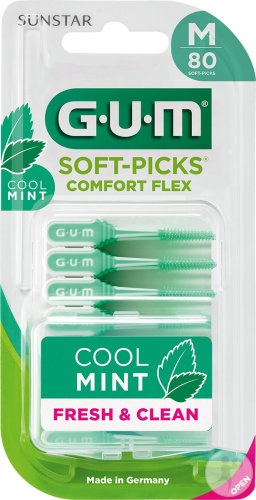 Gum Soft-Picks 670 Comfort Flex Periuțe Interdentare Medii 80 Bucăți
