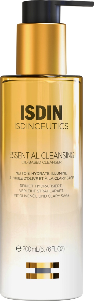 Isdin Isdinceutics Essential Ulei-Lapte Pentru Curățarea Tenului Flacon Cu Pompă 200ml