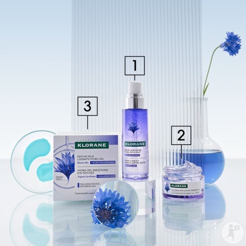 Klorane Patch-Uri Ochi Extract Bio Albăstrea Acid Hialuronic 2buc