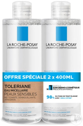 La Roche-Posay Toleriane Apă Micelară Pentru Ten Sensibil 2x400ml