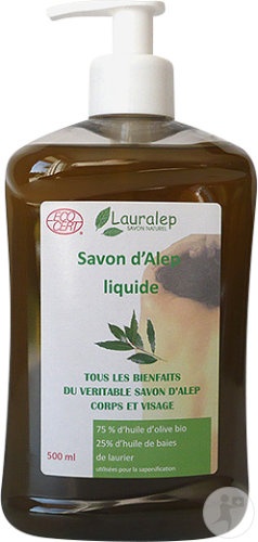 Lauralep Săpun De Alep Lichid 25% Dafin Flacon Cu Pompiță 500ml