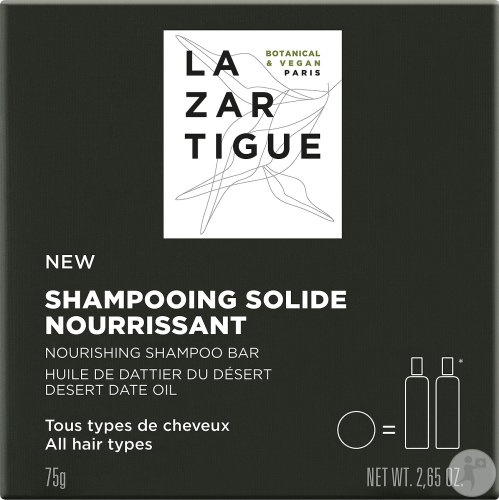 Lazartigue Șampon Solid Hrănitor Pentru Toate Tipurile De Păr 75g