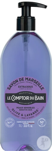 Le Comptoir Du Bain Săpun Lichid Marseille Măsline Lavandă Piele Sensibilă 1l