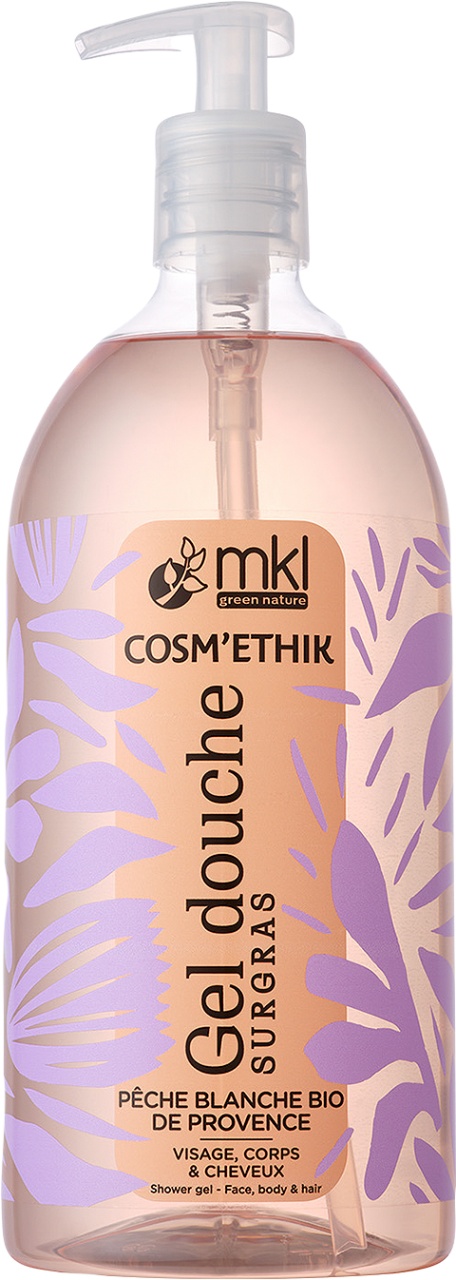 MKL Green Nature Cosm'Ethik Gel De Duș Rehidratant Piersică Sălbatică Din Provence Organic 1l