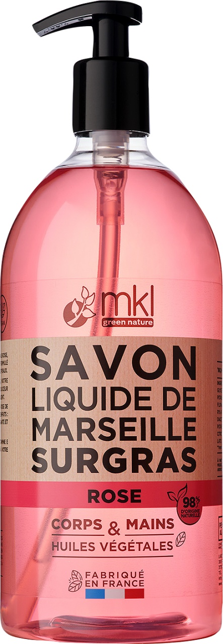 MKL Green Nature Săpun Lichid De Marseille Rehidratant Trandafir Corp/Față/Mâini 1L