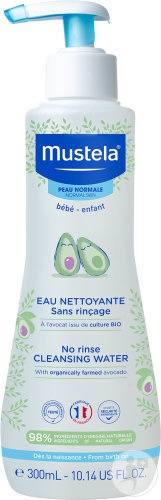 Mustela Bébé-Enfant Apă De Curățare Fără Clătire Pentru Piele Normală Flacon Cu Pompa 300ml