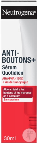 Neutrogena Anti-Boutons+ Ser Zilnic Anti-Acnee Cu AHA/PHA + Acid Salicilic 30ml