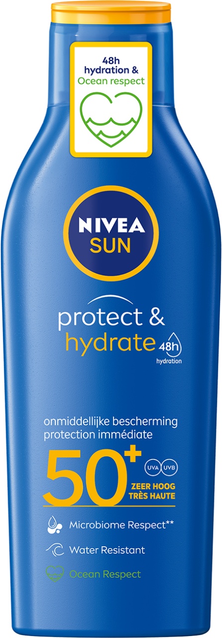 Nivea Sun Protect & Hydrate Lapte Protector SPF50+ Protecție 48h Hidratare 200ml