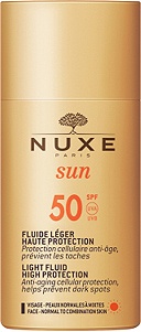 Nuxe Sun Light High Protection SPF50 Fluid Fluid Protecție Solară Piele Normală Și Mixtă 50ml