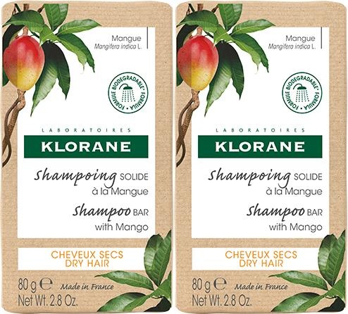 Klorane Șampon Solid Cu Mango 2x80g