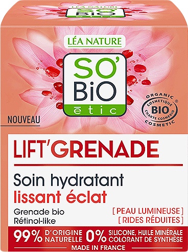 So'Bio Étic Lift'Grenade Cremă Hidratantă Lifting Și Strălucire Bio 50ml