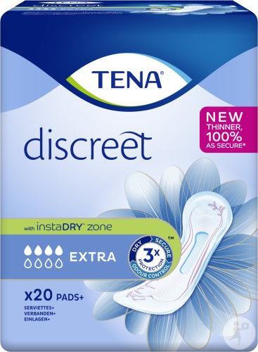 Tena Discreet Extra InstaDry Zone Absorbante Igienice 20 Bucăți