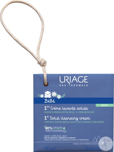 Uriage Apă Termală Cremă Solidă De Curățare Față/Corp Pentru Piele Sensibilă 100g