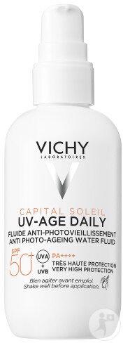 Vichy Capital Soleil UV-Age Daily Fluid Anti-Fotoîmbătrânire SPF50+ Maxi Flacon Cu Pompiță 80ml