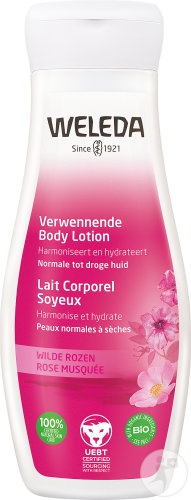 Weleda Loțiune De Corp Catifelată Cu Trandafir Sălbatic Piele Normală Și Uscată 200ml