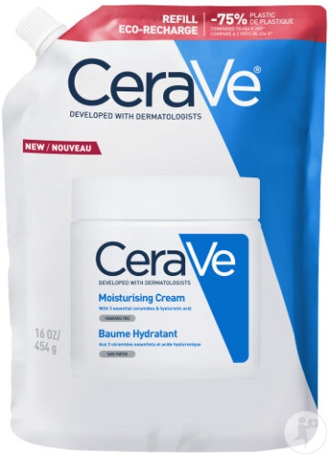 Cerave Balsam Hidratant Pentru Piele Uscata Pana La Foarte Uscata Fara Parfum Reumplere 454g