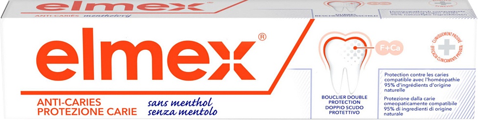 Elmex Pastă De Dinți Fără Mentol Anti-Carii 75ml