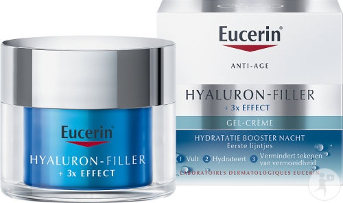 Eucerin Hyaluron-Filler + 3x Effect Gel-Cremă Booster Hidratare Noapte 50ml