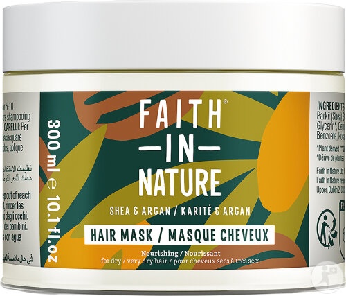 Faith In Nature Mască Pentru Păr Karité Argan 300ml