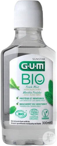GUM Organic Fresh Mint Apă De Gură Bio Flacon 300ml