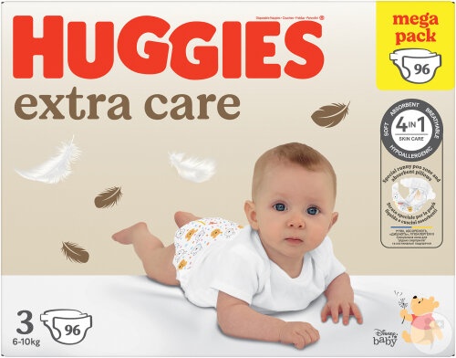 Huggies Extra Care Scutece Pentru Bebeluși Mărimea 3 96 Bucăți