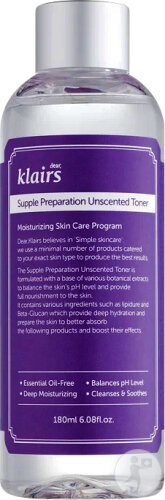 Klairs Supple Preparation Toner Fără Parfum 180ml