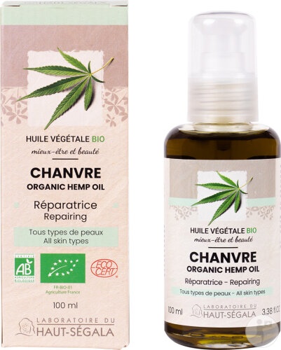 Laboratoire Du Haut-Ségala Ulei Vegetal De Cânepă Bio Reparator Pentru Toate Tipurile De Piele 100ml