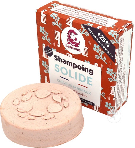 Lamazuna Șampon Solid Cu Ulei De Abisinia Și Note De Pralină Delicioase Pentru Păr Normal 70g
