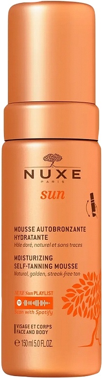 Nuxe Sun Spumă Hidratantă Autobronzantă Sticlă 150ml