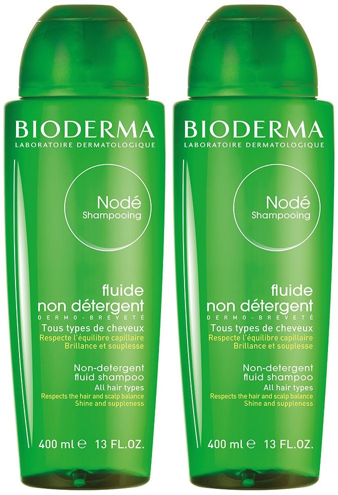 Bioderma Nodé Sampon Fluid Bland Fara Detergent Par Normal 2x400ml