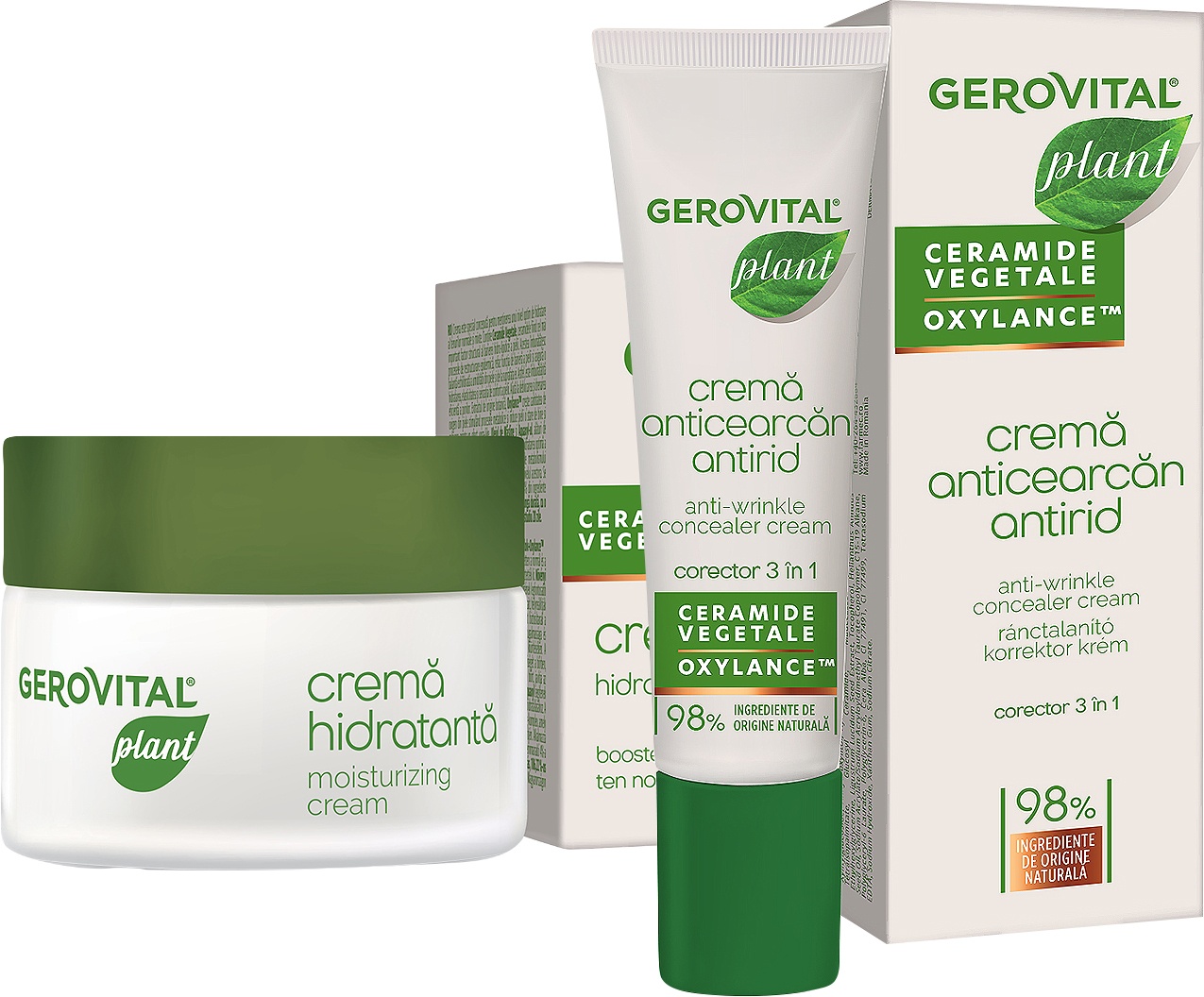 Gerovital Plant Cremă Hidratantă + Cremă Anticearcăn Antirid