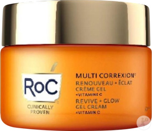 RoC Multi Correxion Revive + Glow Cremă Gel + Vitamina C 50ml