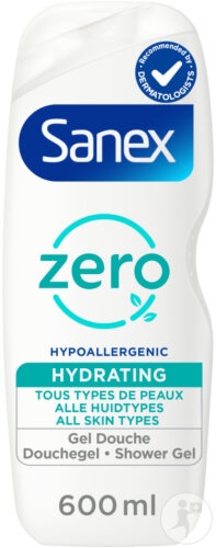 Sanex Zero% Gel Duș Hidratant Toate Tipurile Piele Flacon 600ml