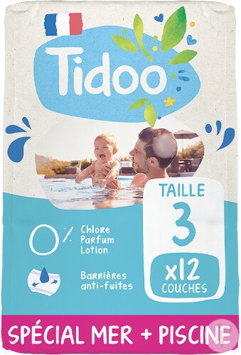 Tidoo Swim&Play Scutece Chiloțel De Baie Hipoalergenici Mărimea 3 Bebeluși 4-9kg 12 Bucăți