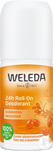 Weleda 24h Deodorant Roll-On Cu Cătină Fără Săruri De Aluminiu 50ml