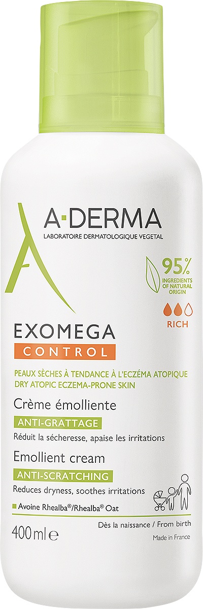 Crema emolienta Exomega Control, 400 ml, A-derma - imagine 2