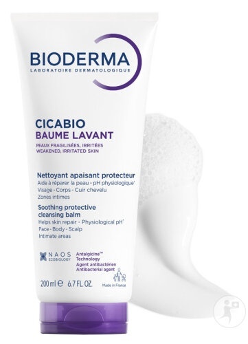 Bioderma Cicabio Balsam Curățare Protectiv Calmant Pentru Piele Fragilă Iritată 200ml