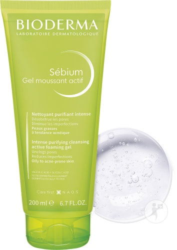 Gel spumant activ Sebium, 200 ml, Bioderma - imagine 2