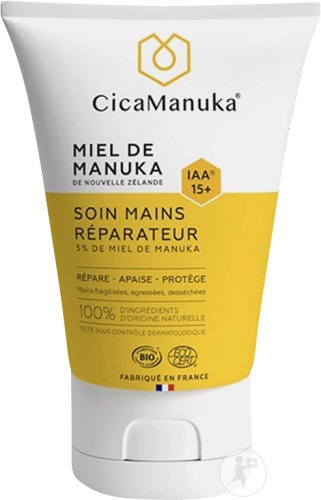 Cicamanuka Cremă Reparatoare Pentru Mâini Cu Miere De Manuka IAA15+ Tub 50ml