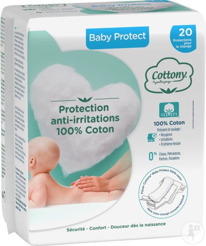 Cottony Baby Protect 100% Bumbac 20 Bucăți