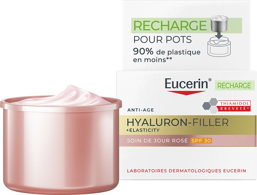 Eucerin Hyaluron-Filler + Elasticity Crema De Zi Roz SPF30 Rezervă 50ml